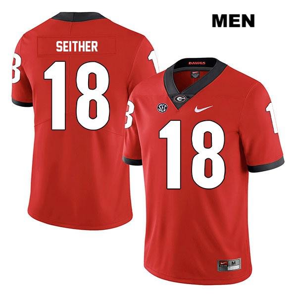 Georgia Bulldogs Men's Brett Seither #18 NCAA Legend Authentic Red Nike Stitched College Football Jersey SIO0356PA